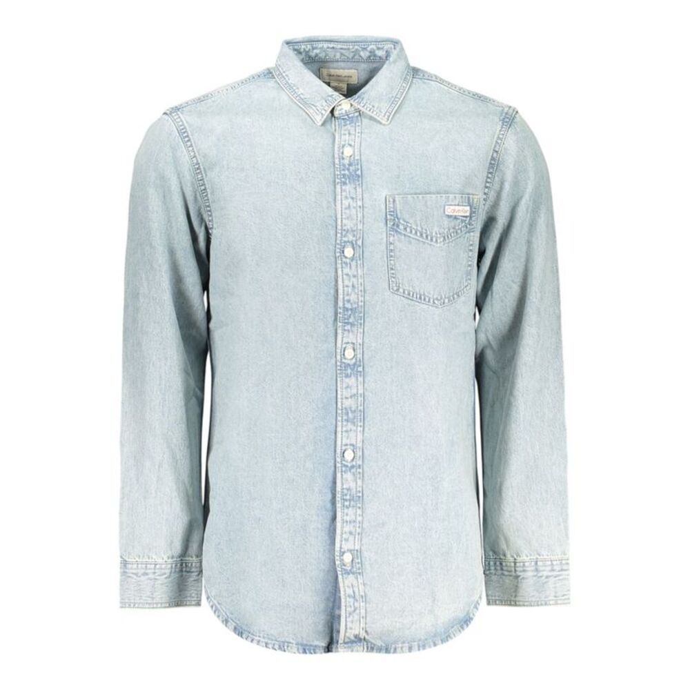 Calvin Klein Azzurro Cotton Mens Men's Shirt